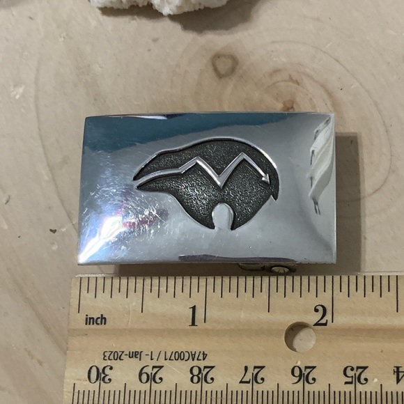 Silver and Black Belt Buckle